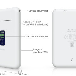 Router Travel UniFi Ubiquiti portabil, UTR